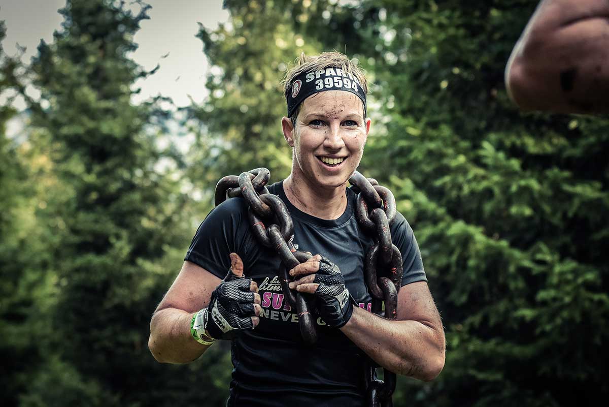 Sabine Huber beim Spartan Race Oberndorf 2017